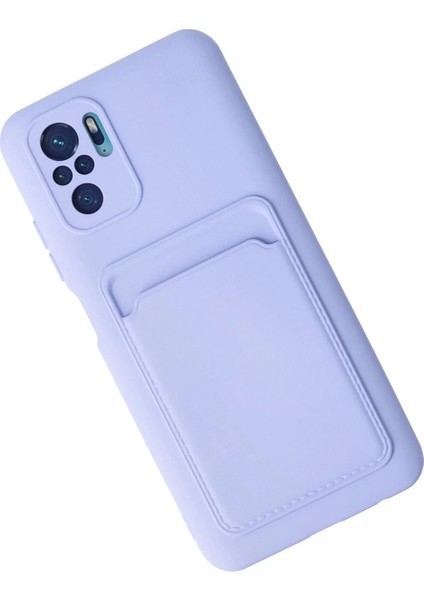 Bfs Xiaomi Redmi Note 10S Kılıf Kelvin Kartvizitli Silikon - Lila modelleri