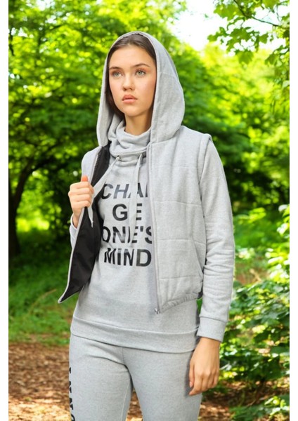 Günlük Kışlık Sevgili Kombini Üçlü Kadın Takım