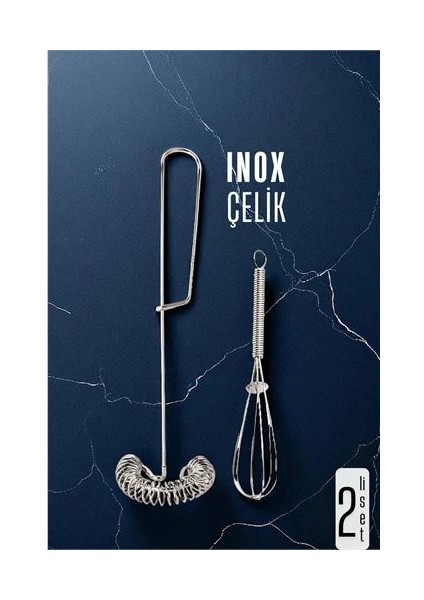 Bfs Inox Çelik Çırpıcı + Mini Çırpıcı Seti