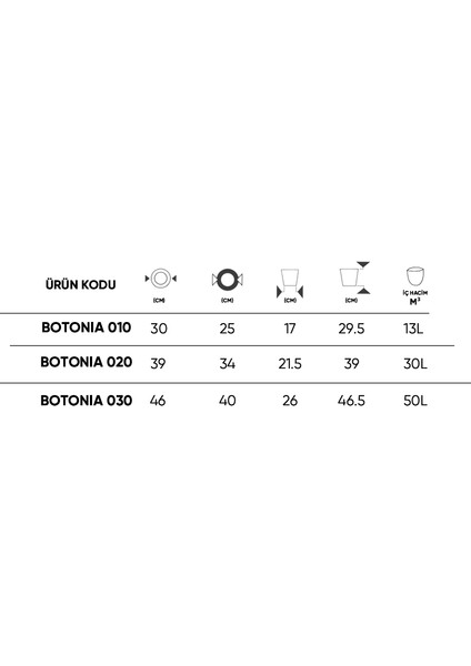 Dekoratif Saksı - Botonıa 020 - 30L - Kahverengi fırsatları