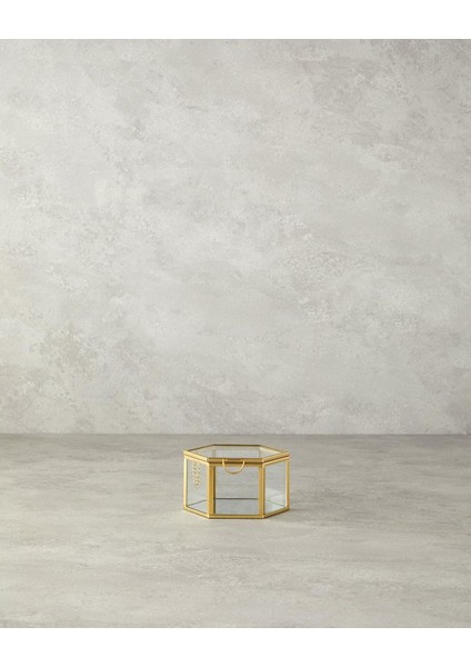 Home Deluxe Cam Dekoratif Kutu Gold