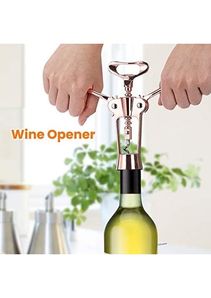 Şişesi Açacağı Kanat Tirbuşon, Godmorn Gül Altın Bira Şişe Açacağı, Şarap Dökümlü Şirin Paslanmaz Çelik Kanatlı Tirbuşon, Mutfak Barları Için Pembe Mantar Vidalı Şarap Aksesuarları Anneler Günü fiyatları