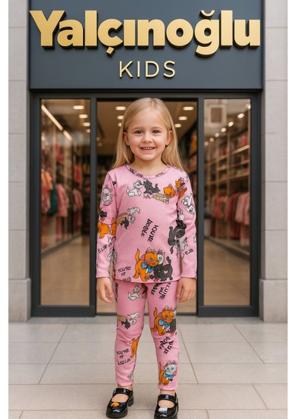 Kız Çocuk Pijama Takımı I Uzun Kollu Rahat Ev Giyim I Pamuklu - Yumuşacık Kız Çocuk Takım