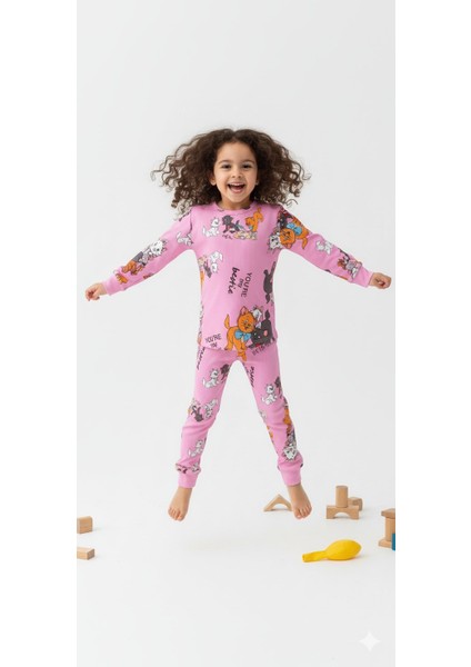 Kız Çocuk Pijama Takımı I Uzun Kollu Rahat Ev Giyim I Pamuklu - Yumuşacık Kız Çocuk Takım fiyatları