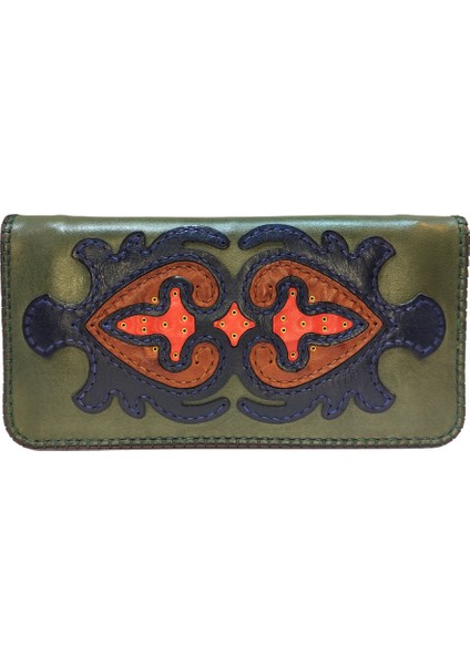 El Yapımı (Handmade) Çok Bölmeli Hakiki Deri Kadın Cüzdan Isfahan 40020