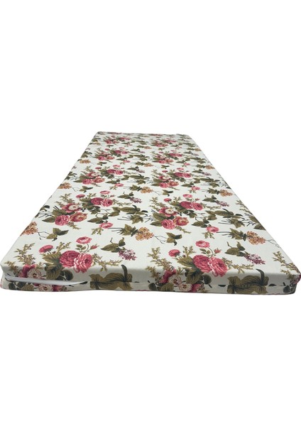 Sünger Yatak 80X180X6 Cm, Yer Yatağı, Balkon Yer Minderi,şantiye,karavan,deprem Yatağı-Ingiliz Gülü modelleri
