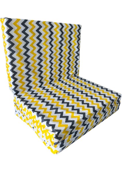 Katlanır Yer Yatağı ve Tek Kişilik Sünger Katlanır Minder Yatak 90X190X10 Cm-Sarı Gri Zikzak fiyatları