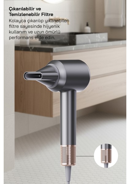 BLDC Saç Kurutma Makinesi-Gri