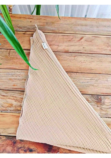 %100 Pamuk Muslin Boyun Fular - Atkı – 125 Cm, 4 Kat Yumuşak Doku, Antialerjik Üçgen Form modelleri