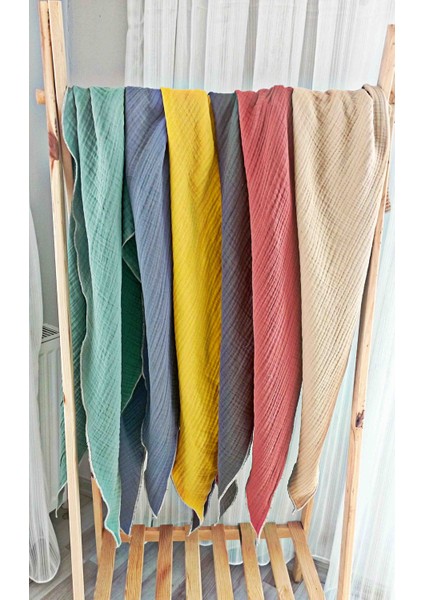 %100 Pamuk Muslin Boyun Fular - Atkı – 125 Cm, 4 Kat Yumuşak Doku, Antialerjik Üçgen Form fırsatları