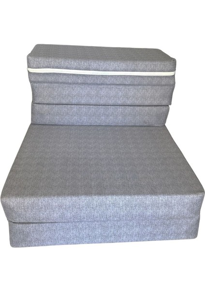 Tek Kişilik Katlanır Koltuk Katlanır Yatak Kanepe Yer Yatağı Tek Kişilik GRİ-65X160X10 cm modelleri