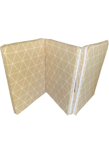 Katlanır Yer Yatağı Sünger Yatak Krem Piramit 80X180 Cm-6 cm Tek Kişilik modelleri