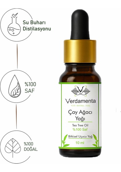 Çay Ağacı Yağı 10 ml – %100 Saf Doğal Bitkisel Uçucu Yağ (Tea Tree Oil)