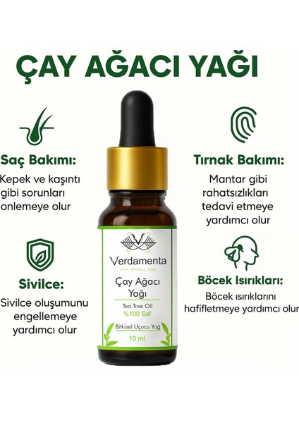 Çay Ağacı Yağı 10 ml – %100 Saf Doğal Bitkisel Uçucu Yağ (Tea Tree Oil) fiyatları