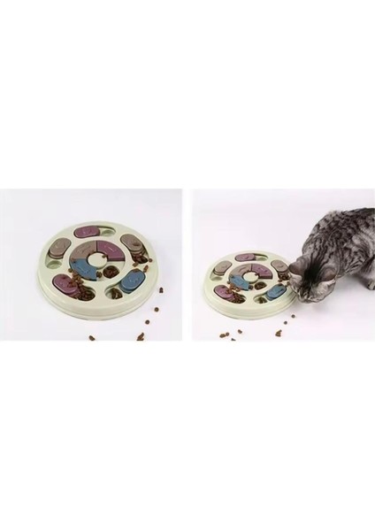 Zeka Geliştirici Köpek/kedi Mama Bulmaca Oyuncağı – Kaydırmalı Ödül Kutusu