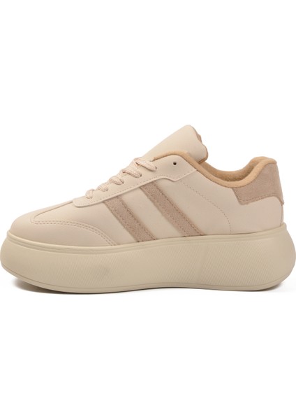 Bej Yüksek Taban Bağcıklı Unisex Sneaker Dvs-01 Z fırsatları