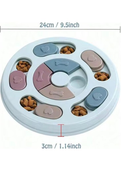 Zeka Geliştirici Köpek/kedi Mama Bulmaca Oyuncağı – Kaydırmalı Ödül Kutusu