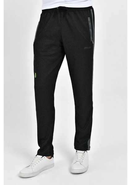 Erkek Siyah Eşofman Altı Beli Lastikli Fermuarlı Cepli AS-103 modelleri