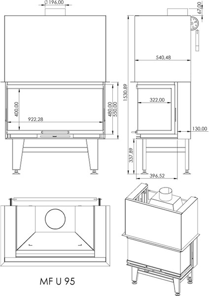 Mfu 95 (95 Cm'lik Şömine Haznesi) fiyatları