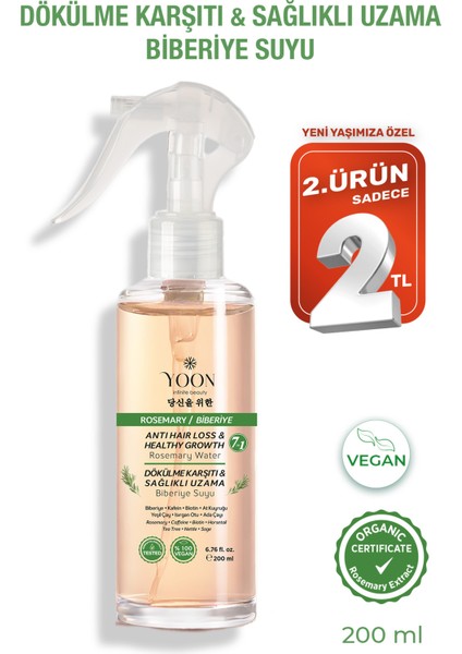 Saç Sağlıklı Hızlı Saç Uzamasına Yardımcı 7 Aktifli Biberiyeli Saç Bakım Suyu 200ml