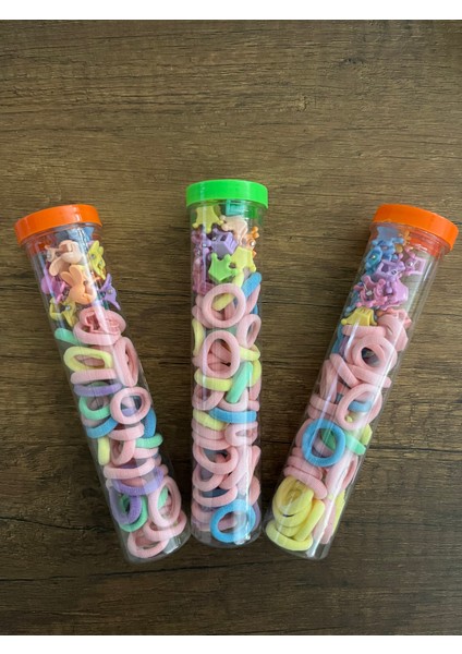 1 Paket Bebek Çocuk Kutulu Renkli Ince Lastik Mandal Havlu Saç Boncuğu Toka Seti Y2K Kpop Kore fiyatları