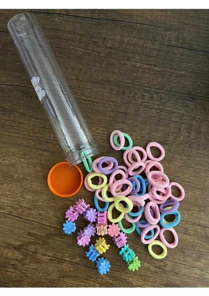 1 Paket Bebek Çocuk Kutulu Renkli Ince Lastik Mandal Havlu Saç Boncuğu Toka Seti Y2K Kpop Kore indirimleri