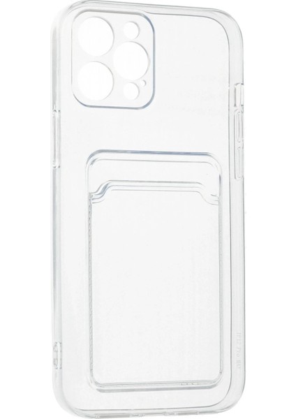 Bfs iPhone 12 Pro Max Kılıf Kart Şeffaf Silikon - Şeffaf modelleri