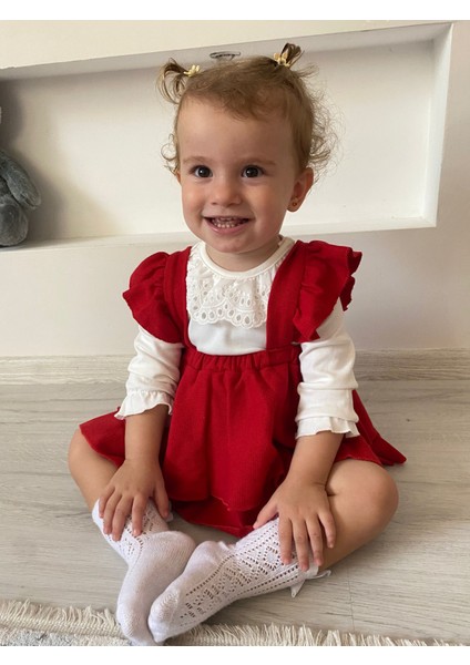 Kırmızı Kurdale Detaylı Elbise fiyatları