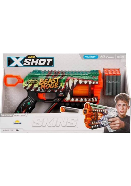 Nessiworld 36561 X-Shot Skins Griefer 12 Mermili Sünger Dart Atan Silah 32 cm indirimleri
