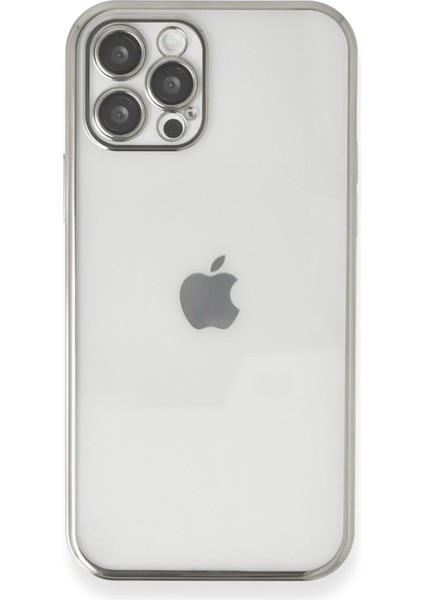 Bfs iPhone 12 Pro Kılıf Razer Lensli Silikon - Gümüş