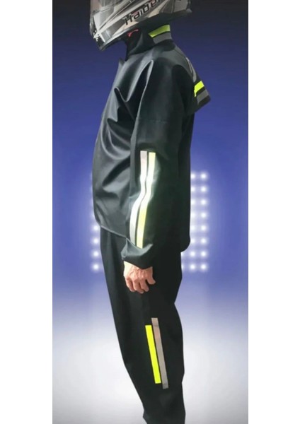 Motorcu Kurye Su Geçirmez Yağmurluk Takım - Siyah indirimleri