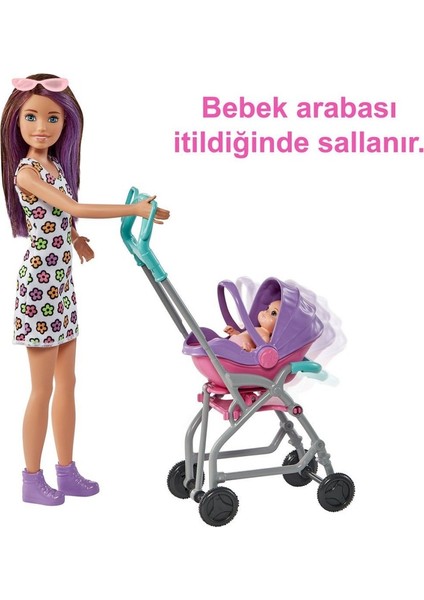 Nessiworld GXT34 Mor Saçlı Skipper Bebek Bakıcısı ve Oyun Seti fırsatları