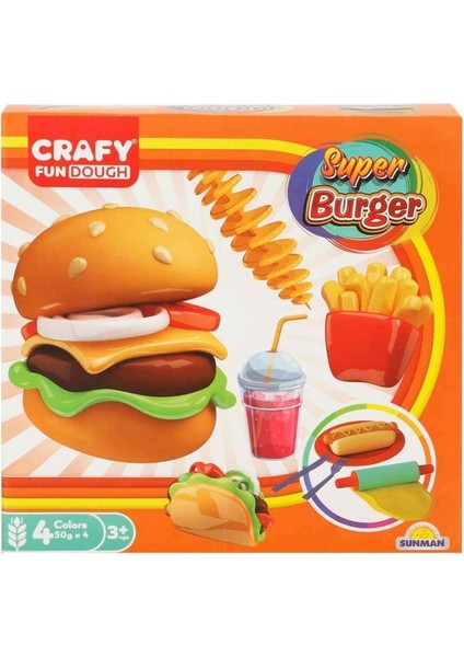 Nessiworld 2015 Crafy Süper Burger Oyun Hamuru Seti 200 G 12 Parça