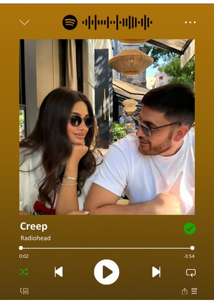 Kişiye Özel Fotoğraflı Spotify Şarkı Kodlu Yazılı Araba Hediyesi Araba Süsü Dikiz Aynası Süsü Hediye