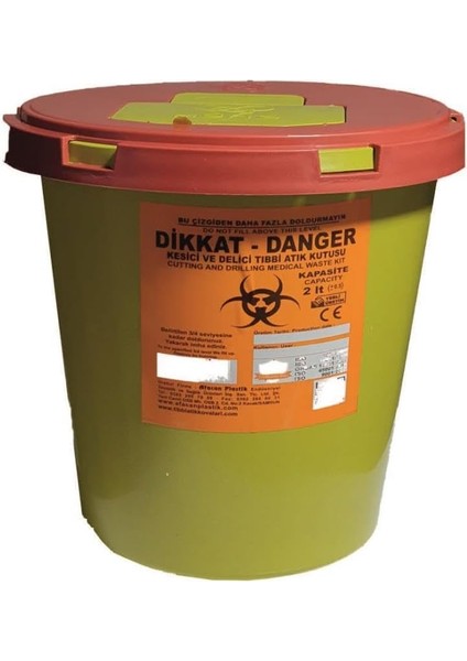5 Adet Tıbbi Atık Kutusu 2lt.