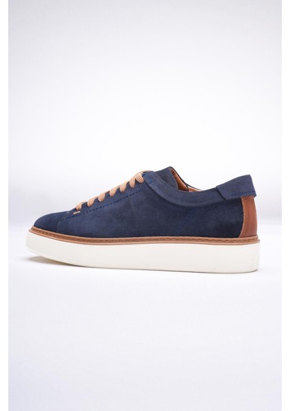 Erkek Hakiki Deri Süet Sneaker Lacivert Arel fırsatları