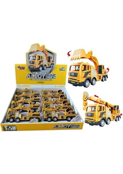 Nessiworld YH-711-54A Sürtmeli Metal 1:50 Sarı Vinç ve