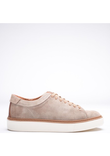Erkek Hakiki Deri Süet Sneaker Vizon Arel modelleri