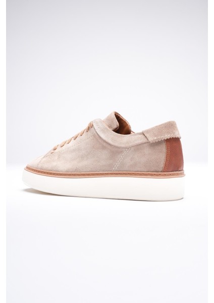 Erkek Hakiki Deri Süet Sneaker Vizon Arel fırsatları