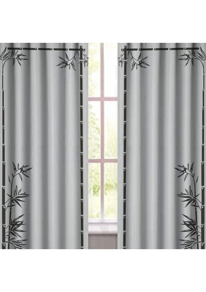 Özgün Bambu Agaç Desen Baskılı Keten Kumaş Pano Fon Perde ( Pilesiz ) fiyatları