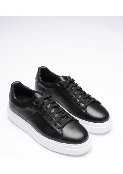 Erkek Hakiki Deri Sneaker Siyah Maver fiyatları