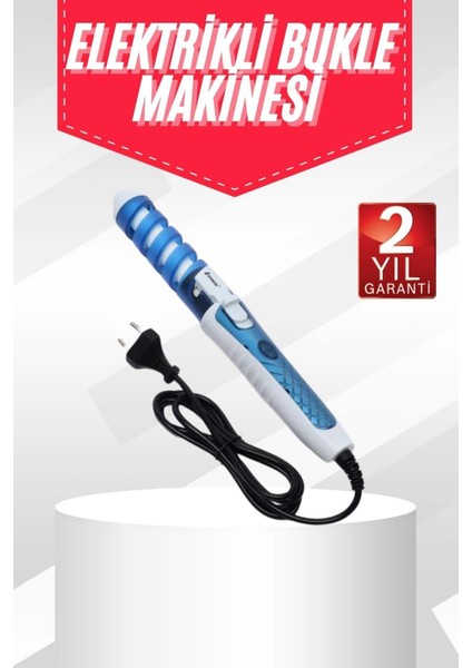 Mavi 16 mm Spiral Saç Maşası, Kalın Bukleler Için Profesyonel Tasarım