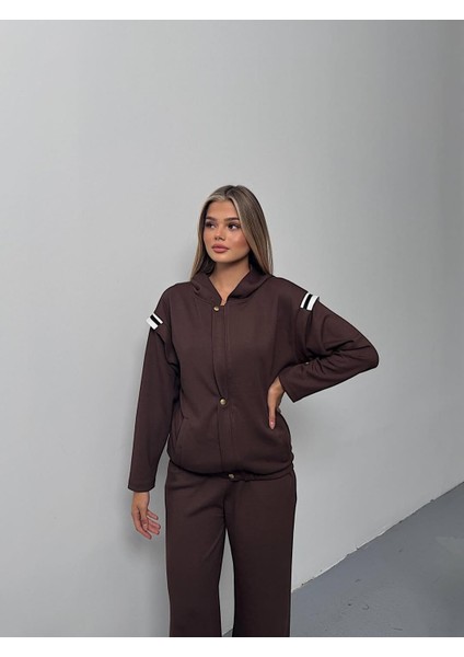 Şans Life Kadın Kapüşonlu Beli Lastikli Omzu Ribana Detaylı Pantolonlu Ikili Takım fırsatları