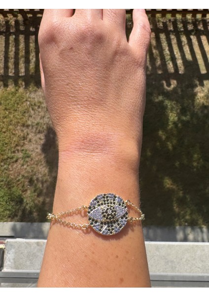 Zirkon Taşlı Iri Göz Bileklik modelleri