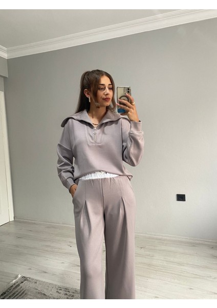 Modal Kumaş Sweatshirt Pantolon Eşofman Takım