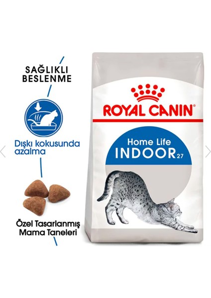Indoor 27 Ev Kedileri Için Yetişkin Kedi Maması 2 kg