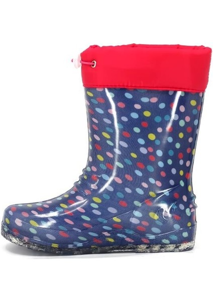 Pvc Peluşlu Puantiyeli Çocuk Yağmur Çizmesi fiyatları