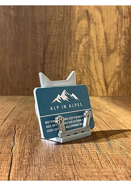 Kedi Temalı Kartvizitlik - Vetpati (Gümüş Renk) modelleri