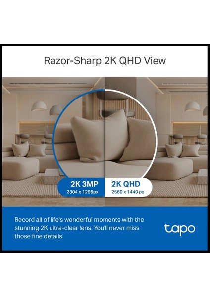 Tp-Lınk Tapo C220, 4,0mpix, Iç ve Dış Mekan, Wifi, 9mt. Gece Görüşü, 360 Dönüş, Iki Yönlü Ses Güvenlik Yapay Zeka Destekli Kamera fiyatları