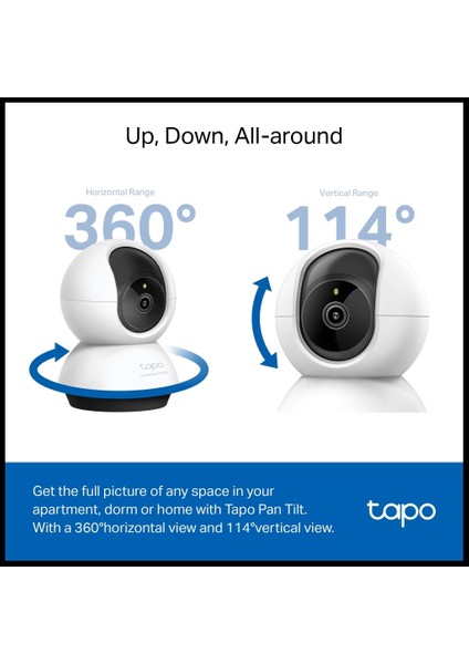 Tp-Lınk Tapo C220, 4,0mpix, Iç ve Dış Mekan, Wifi, 9mt. Gece Görüşü, 360 Dönüş, Iki Yönlü Ses Güvenlik Yapay Zeka Destekli Kamera modelleri
